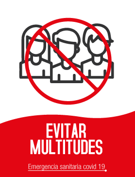 EVITAR-MULTITUDES Aviso de bioseguridad covid toma de temperatura