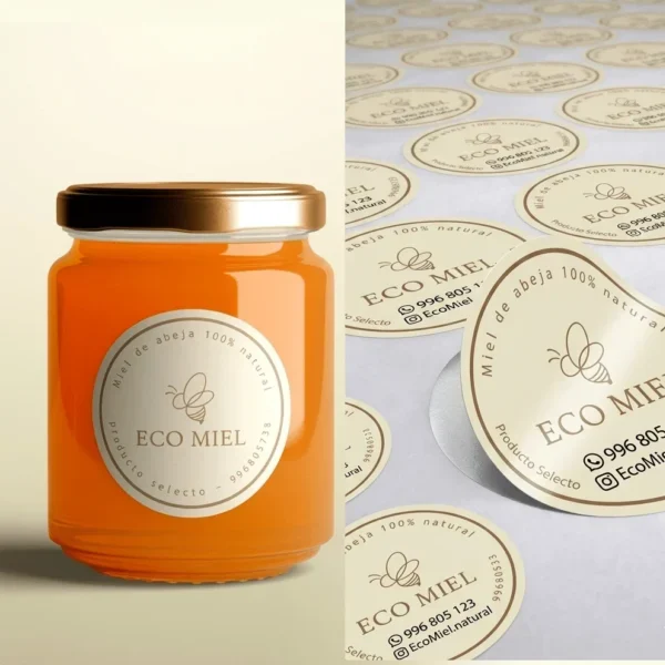 Miel de abejas impresión de etiquetas adhesivas para empaque de miel Bogotá